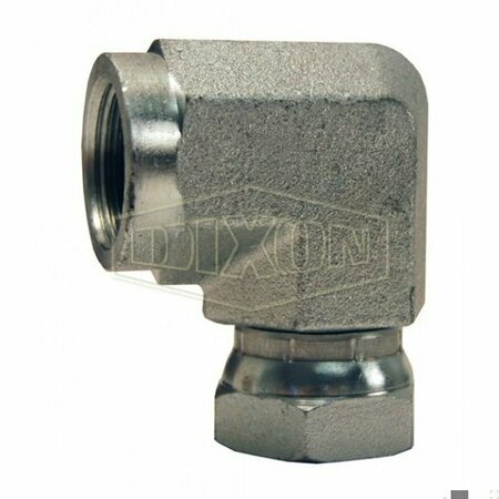 DIXON Swivel Nut Elbow, 1-11-1/2 Nominal, FNPT x Female NPSM, Steel, Domestic 1502-16-16